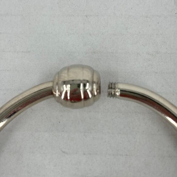 Keyring Emergency Whistle Charm Lot 2 Large Key Chains Silver Twist Bead Open - Picture 3 of 5